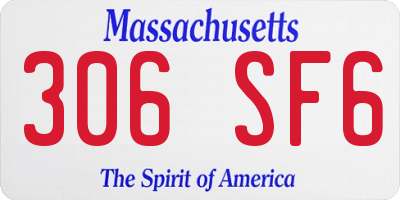 MA license plate 306SF6