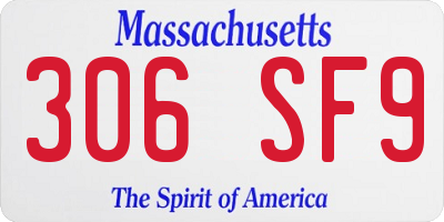 MA license plate 306SF9