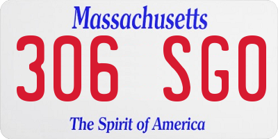 MA license plate 306SG0