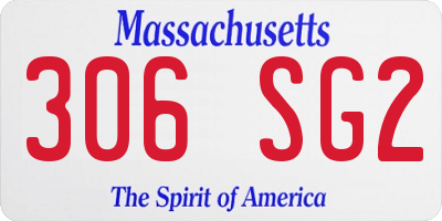 MA license plate 306SG2