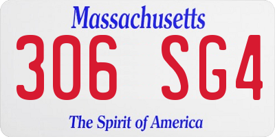 MA license plate 306SG4