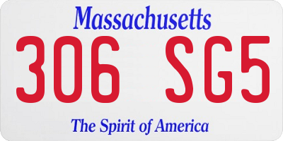 MA license plate 306SG5