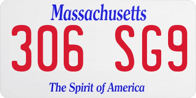 MA license plate 306SG9