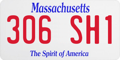MA license plate 306SH1