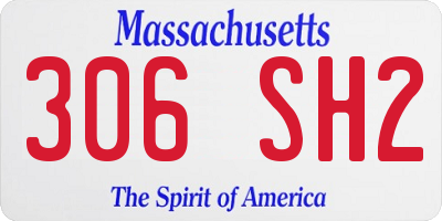 MA license plate 306SH2