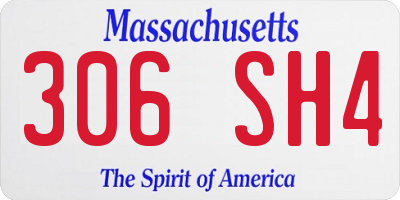 MA license plate 306SH4