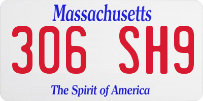 MA license plate 306SH9