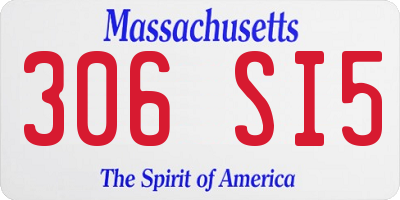 MA license plate 306SI5