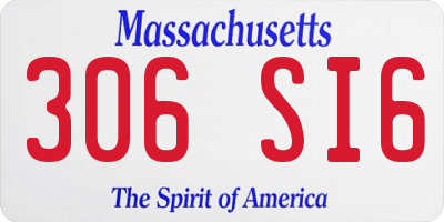 MA license plate 306SI6