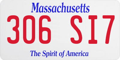 MA license plate 306SI7
