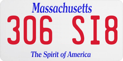 MA license plate 306SI8