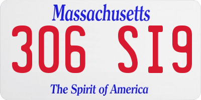 MA license plate 306SI9
