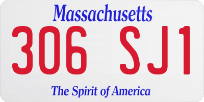 MA license plate 306SJ1