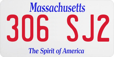 MA license plate 306SJ2