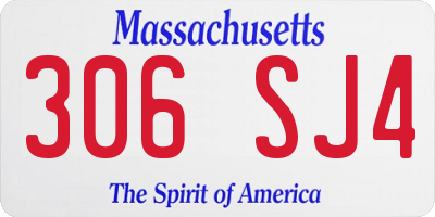 MA license plate 306SJ4