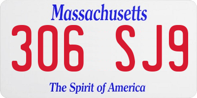 MA license plate 306SJ9