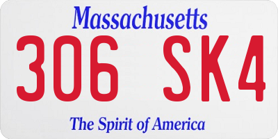 MA license plate 306SK4