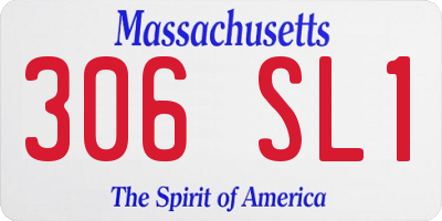 MA license plate 306SL1