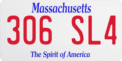 MA license plate 306SL4