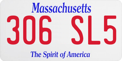 MA license plate 306SL5