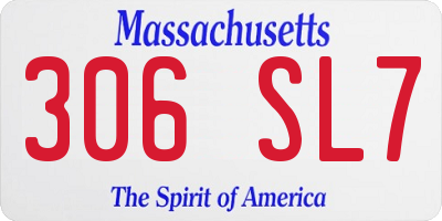 MA license plate 306SL7