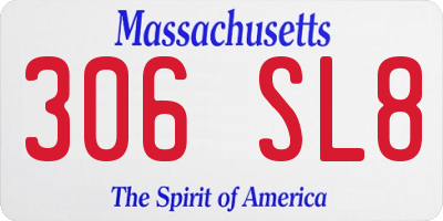 MA license plate 306SL8