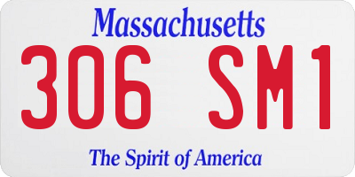 MA license plate 306SM1