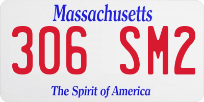 MA license plate 306SM2