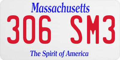 MA license plate 306SM3