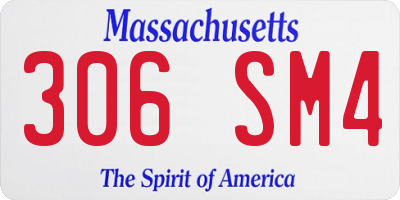 MA license plate 306SM4