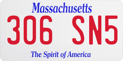 MA license plate 306SN5