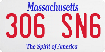 MA license plate 306SN6