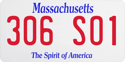 MA license plate 306SO1