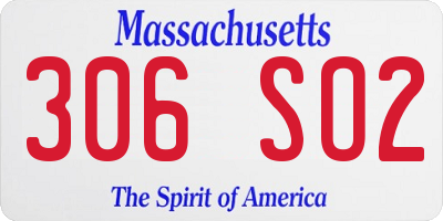 MA license plate 306SO2