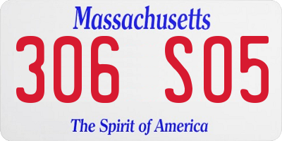 MA license plate 306SO5