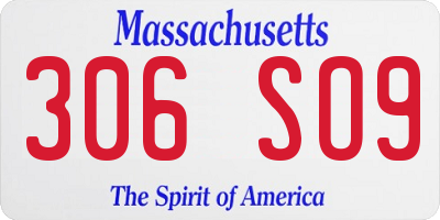 MA license plate 306SO9