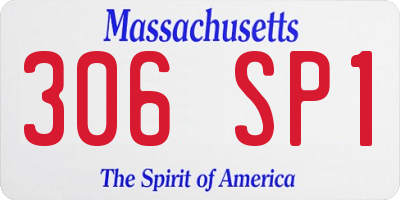 MA license plate 306SP1