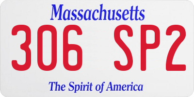 MA license plate 306SP2