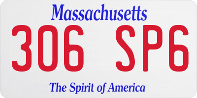MA license plate 306SP6