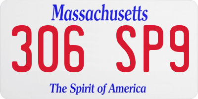 MA license plate 306SP9