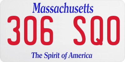 MA license plate 306SQ0