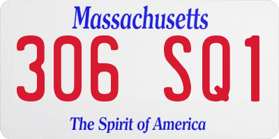 MA license plate 306SQ1