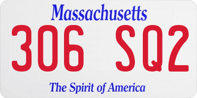 MA license plate 306SQ2