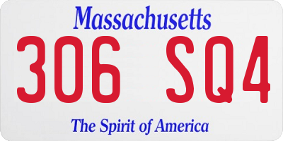 MA license plate 306SQ4