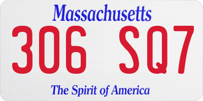MA license plate 306SQ7