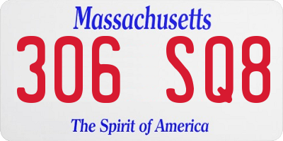 MA license plate 306SQ8