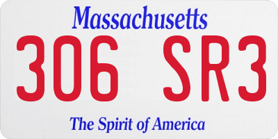MA license plate 306SR3