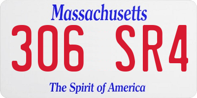 MA license plate 306SR4