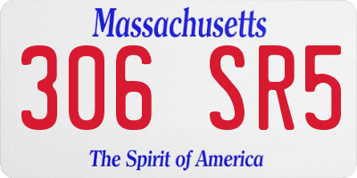 MA license plate 306SR5