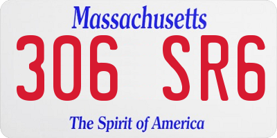 MA license plate 306SR6